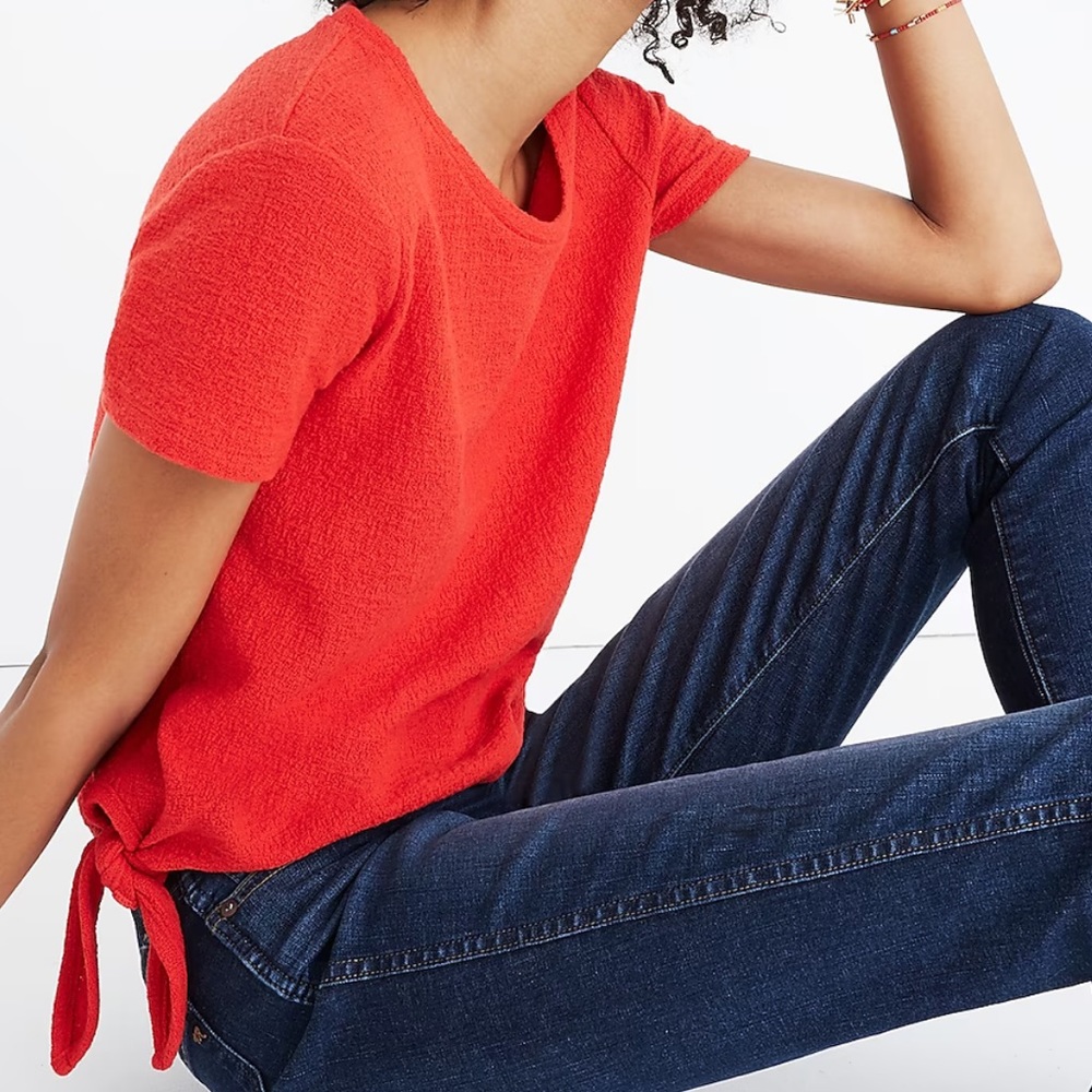 Madewell Texture and Thread Modern Side-Tie Top Sz XS
